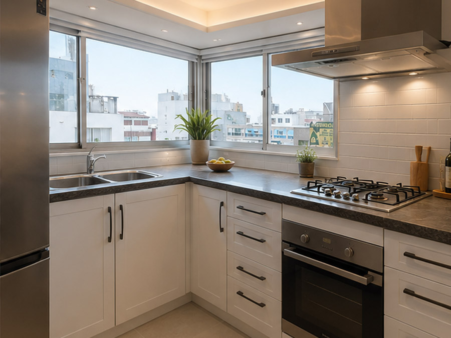 Cocina Pocitos — después · Reforma integral en Pocitos · Montevideo